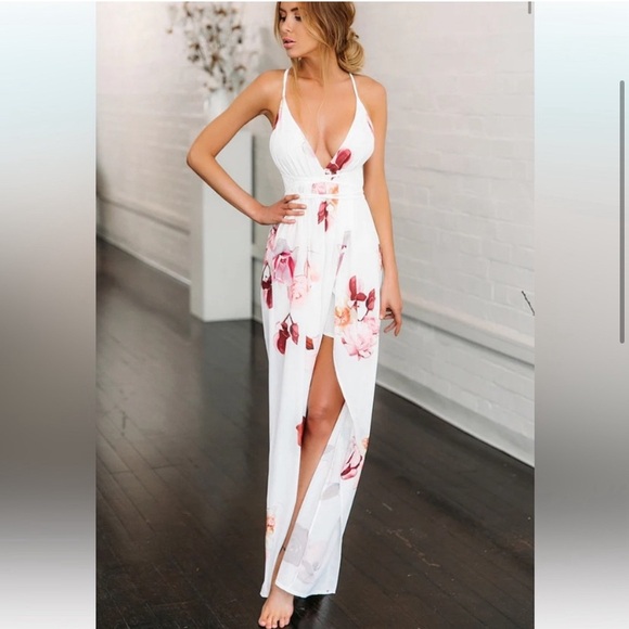 Hello Molly Take Me To Milan Maxi Dress White Size 8 - Picture 4 of 14